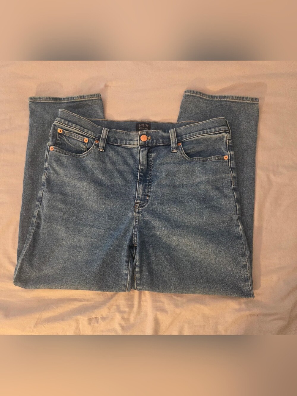 J.Crew Factory Stovepipe Jeans Women’s High Rise Straight Leg Light Wash - Picture 2 of 4